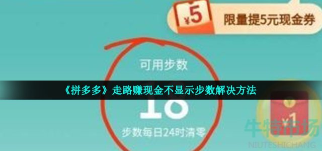 拼多多走路赚钱为什么不显示步数 走路赚钱步数不动怎么回事