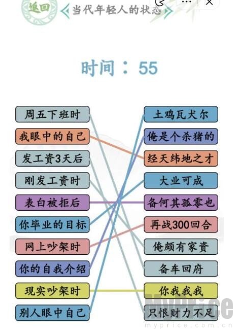 汉字找茬王当代年轻人的状态连线如何过 汉字找茬王当代年轻人的状态连线通关攻略