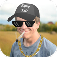 Thug life photo sticker maker加墨镜